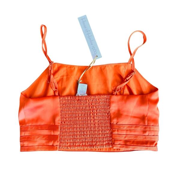 House of Harlow 1960 Orange Crop Top - Picture 3 of 4